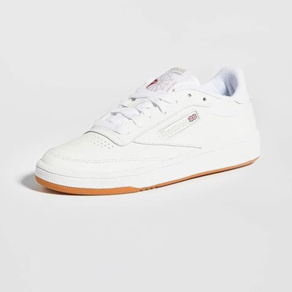 Reebok Women's Club C 85 in White/Light Grey/Gum Size 6.5